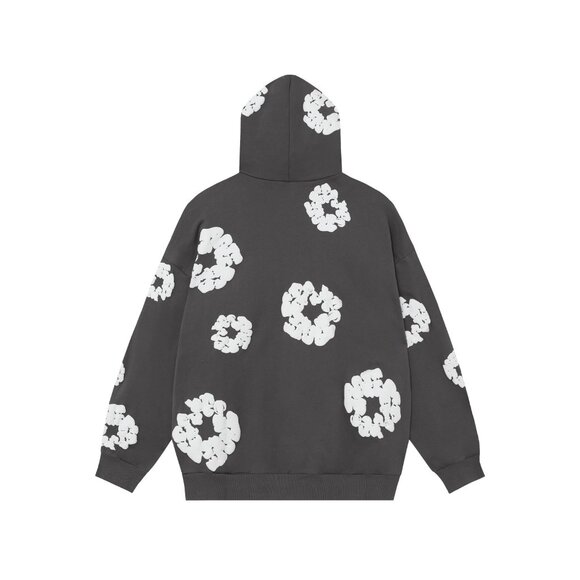 Denim Tears Cotton Sweatshirt with Embossed Print in Kapok Grey Color - - Picture 2 of 8